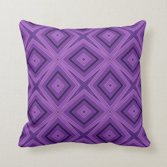 Modern geometric pattern lavender purple throw pillow