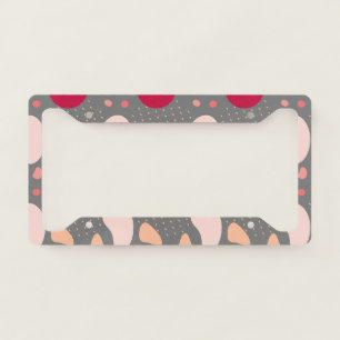 Modern geometric pattern. license plate frame
