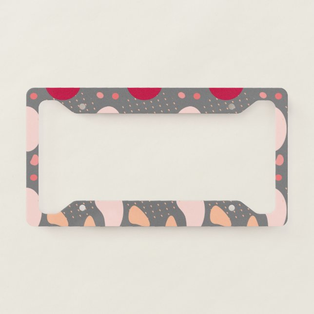 Modern geometric pattern. license plate frame (Front)