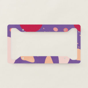 Modern geometric pattern. license plate frame