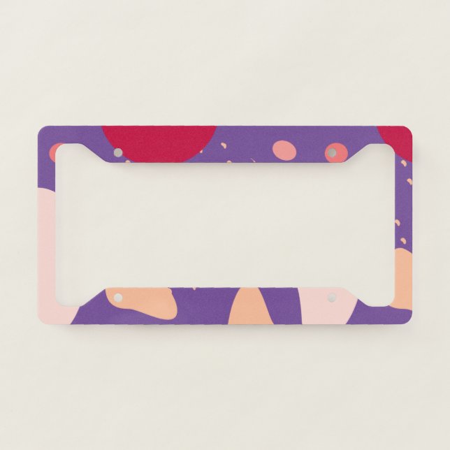 Modern geometric pattern. license plate frame (Front)