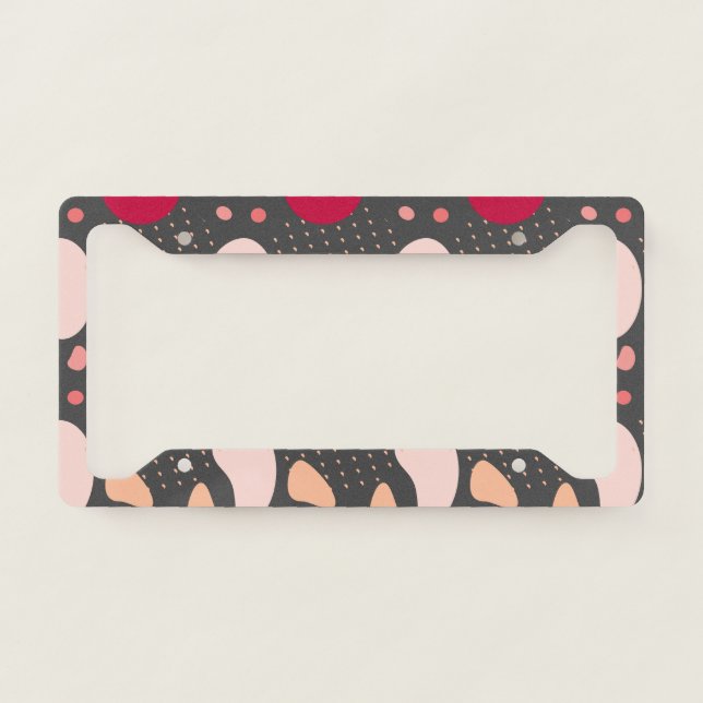 Modern geometric pattern. license plate frame (Front)