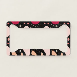 Modern geometric pattern. license plate frame