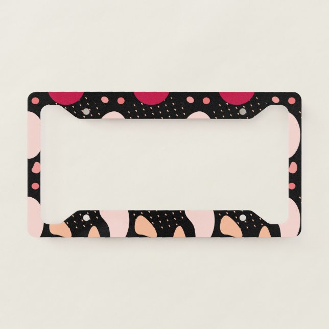 Modern geometric pattern. license plate frame (Front)