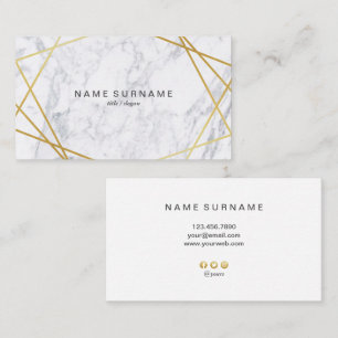 Modern Geometric Pattern Marble Business Card