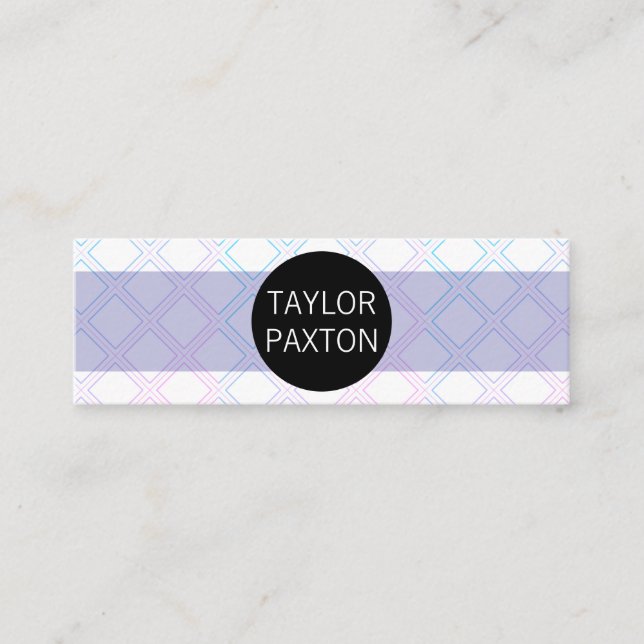 Modern Geometric Pattern Mini Business Card (Front)