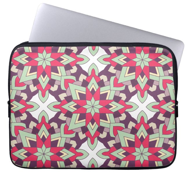Modern Geometric Pattern – Minimal Color  Laptop Sleeve (Front)