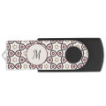 Modern Geometric Pattern Monogram USB Flash Drive | Zazzle