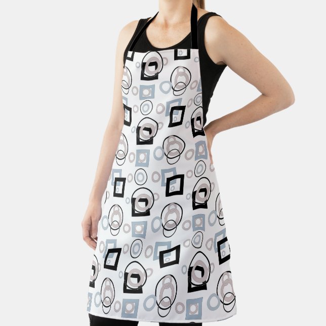 Modern geometric pattern multicolored apron (Insitu)