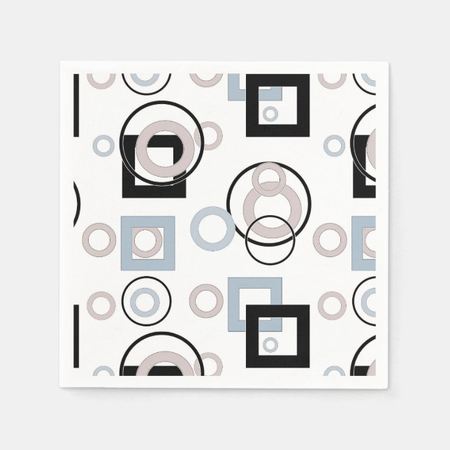 Modern geometric pattern multicolored napkins (Front)