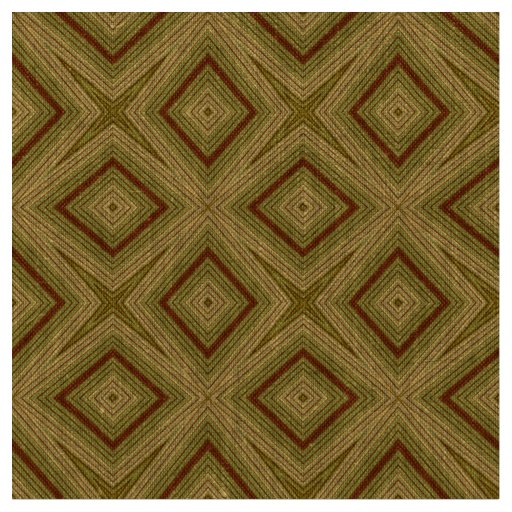 Modern geometric pattern olive green natural linen fabric