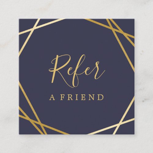 Modern Geometric Pattern Square Referral Card