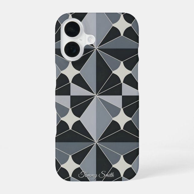 Modern Geometric Pattern- Stylish Design Iphone Case (Back)