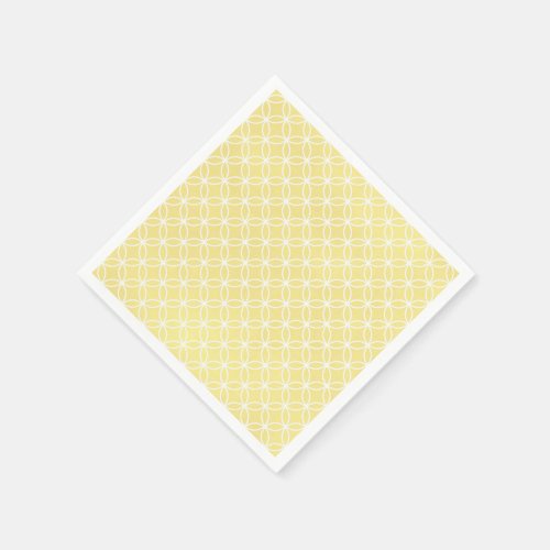 Modern Geometric Pattern Sunny Pastel Yellow Napkins