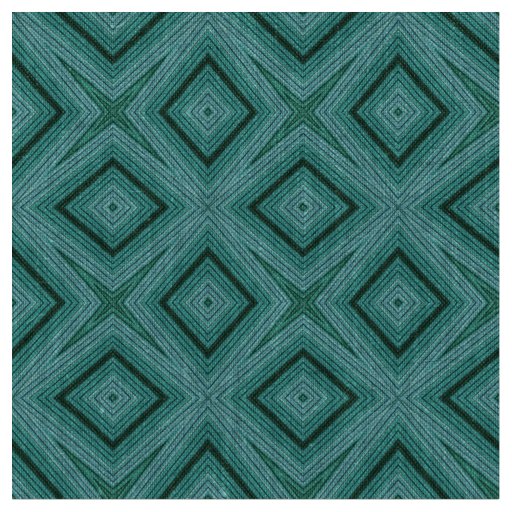 Modern geometric pattern teal blue fabric