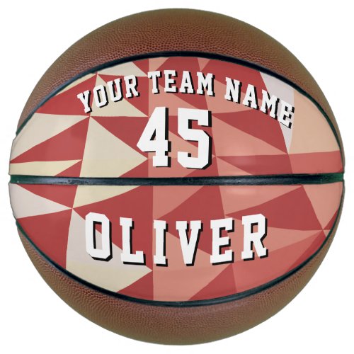 Modern Geometric Pattern Team Name Number  Basketball