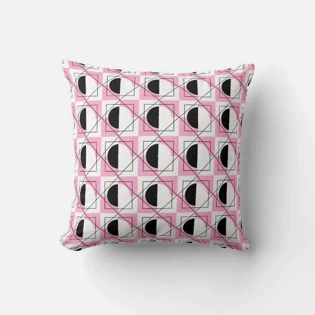 Modern Geometric Pattern Throw Pillow (Front)