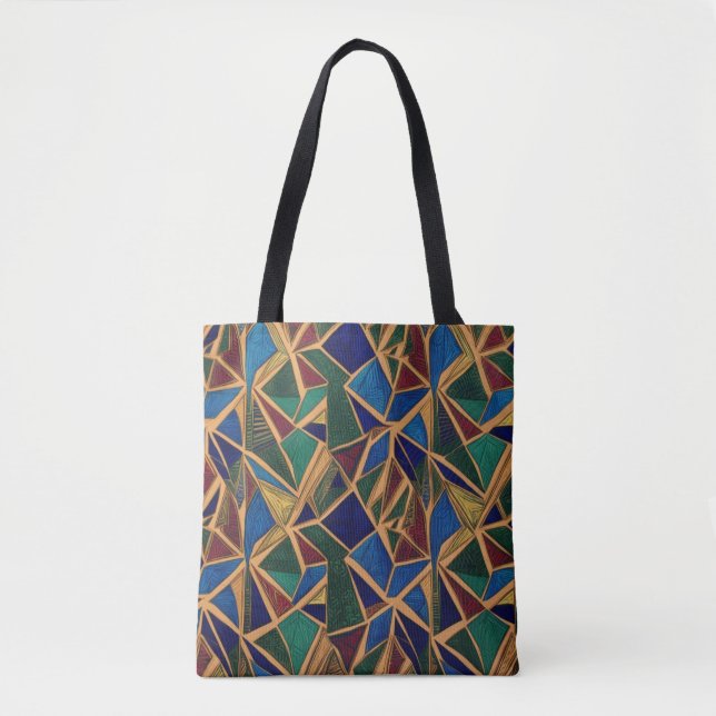 Modern geometric pattern  tote bag (Front)
