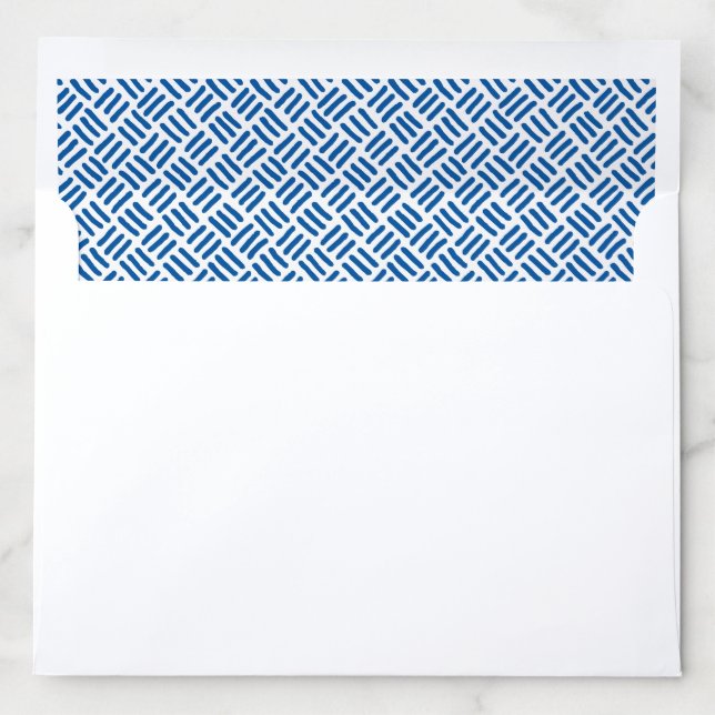 MODERN GEOMETRIC pattern trendy bold boy blue Envelope Liner (In Envelope)