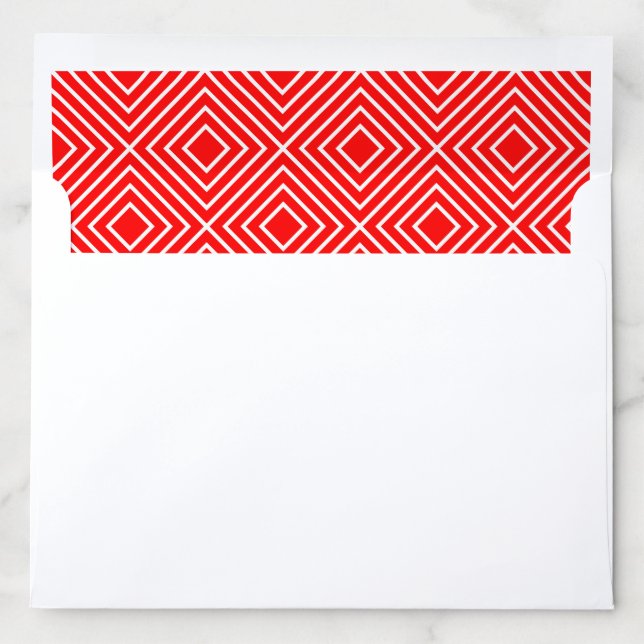 MODERN GEOMETRIC pattern trendy bold boy red Envelope Liner (In Envelope)