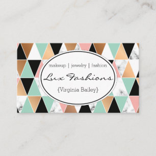 Modern Geometric Pattern   Triangles Business Card