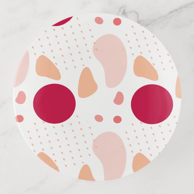 Modern Geometric Pattern Trinket Tray (Front)