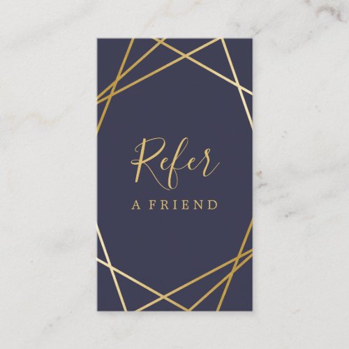 Modern Geometric Pattern Vertical Referral Card