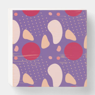 Modern Geometric Pattern Wooden Box Sign