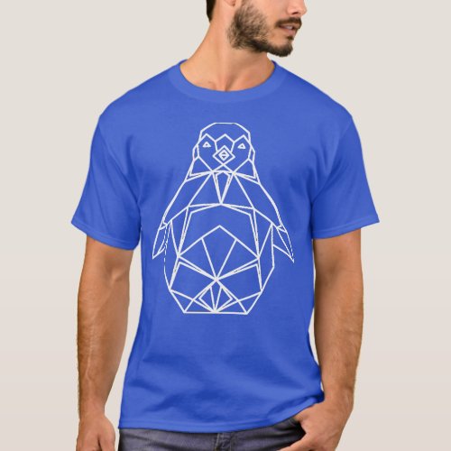 Modern Geometric Penguin T_Shirt