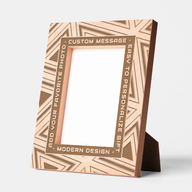  Modern Geometric Personalized Engraving Art Deco Engraved Frames (Left)
