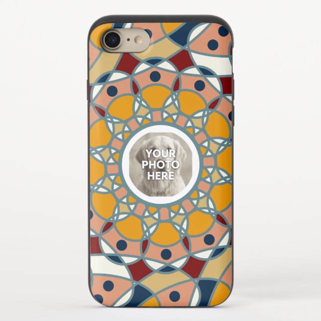 Modern Geometric Photo Frame Personalizable Case (Back)