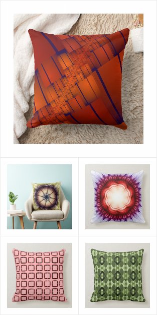 Modern geometric pillows