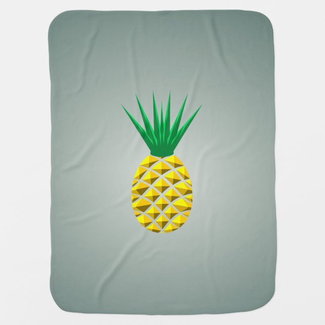 Modern Geometric Pineapple Baby Blanket (Front)