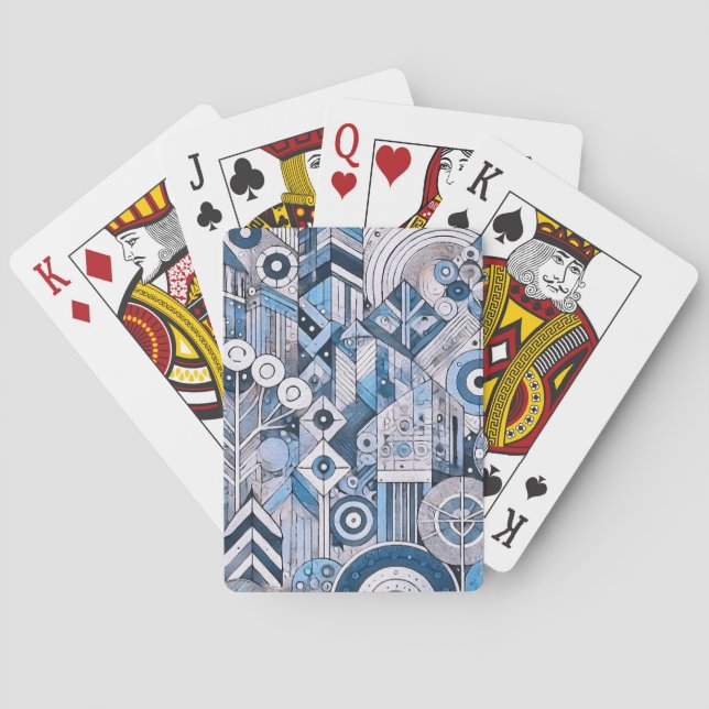 Modern Geometric Poker Cards (Back)