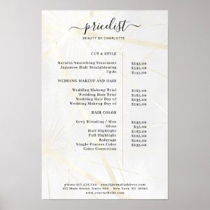 Modern Geometric Price List Poster