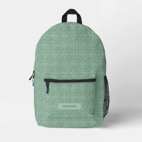 Modern Geometric Printed Backpack