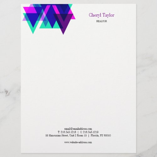 Modern Geometric Professional Artistic Letterhead