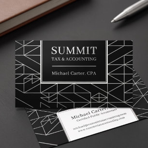 Modern Geometric Professional Design Foil Business Cards