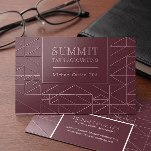 Modern Geometric Professional Design Raised Spot UV Business Card