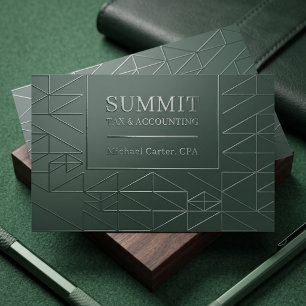 Modern Geometric Professional Design Raised Spot UV Business Card