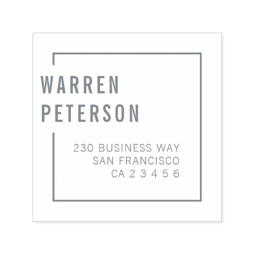 Modern Geometric Professional Name Return Address Self_inking Stamp