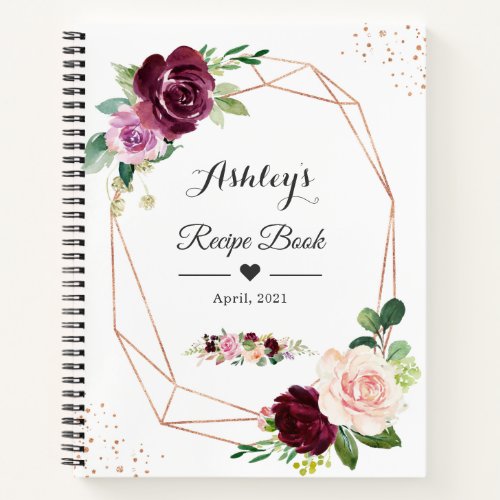 Modern Geometric Purple Blush Floral Recipe Book - Modern Geometric Purple Blush Floral Recipe Book.
(1) For further customization, please click the "customize further" link and use our design tool to modify this template. 
(2) If you need help or matching items, please contact me.