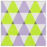 Modern Geometric Purple Green Triangles Pattern Fabric