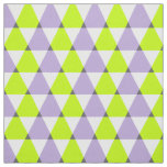Modern Geometric Purple Green Triangles Pattern Fabric