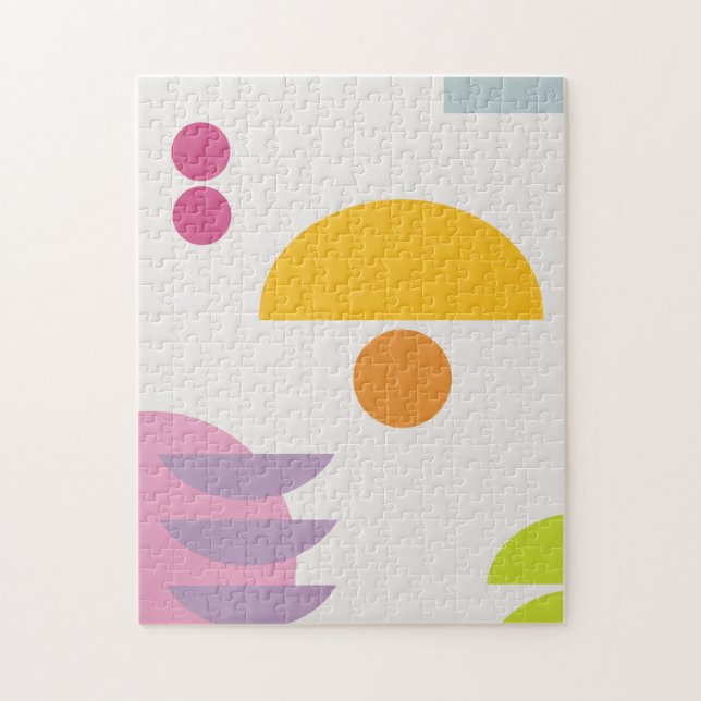 Modern Geometric Puzzle (Vertical)