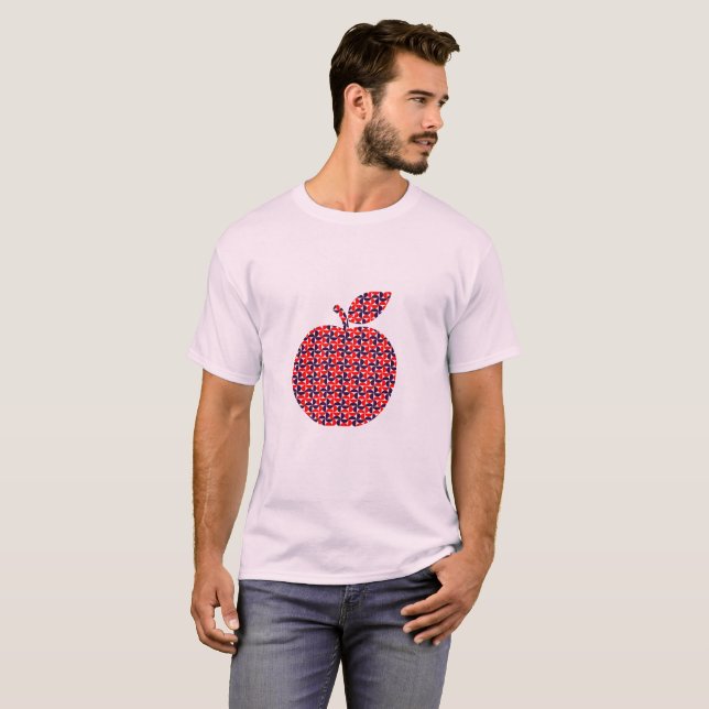 Modern Geometric Quarter Circle Pattern T-Shirt (Front Full)