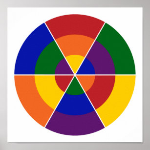 Modern Geometric Rainbow Pattern LGBT Pride Poster
