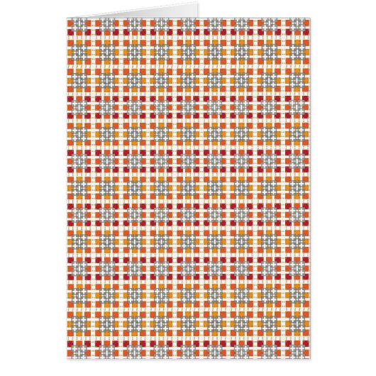Modern geometric red Amber squares pattern Cards (Front)