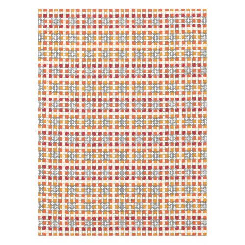 Modern geometric red Amber squares pattern Tablecloth