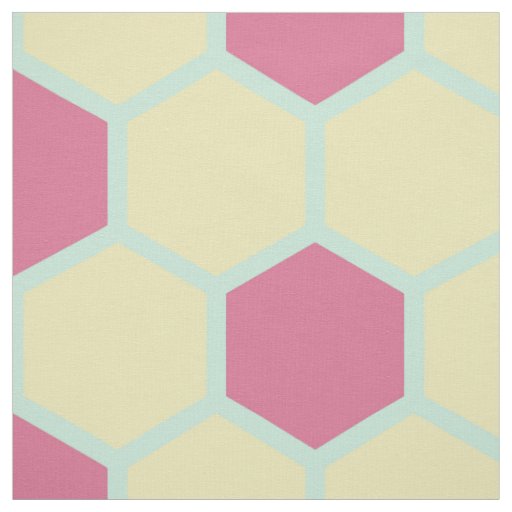 Modern Geometric Retro HoneyComb Pattern Fabric